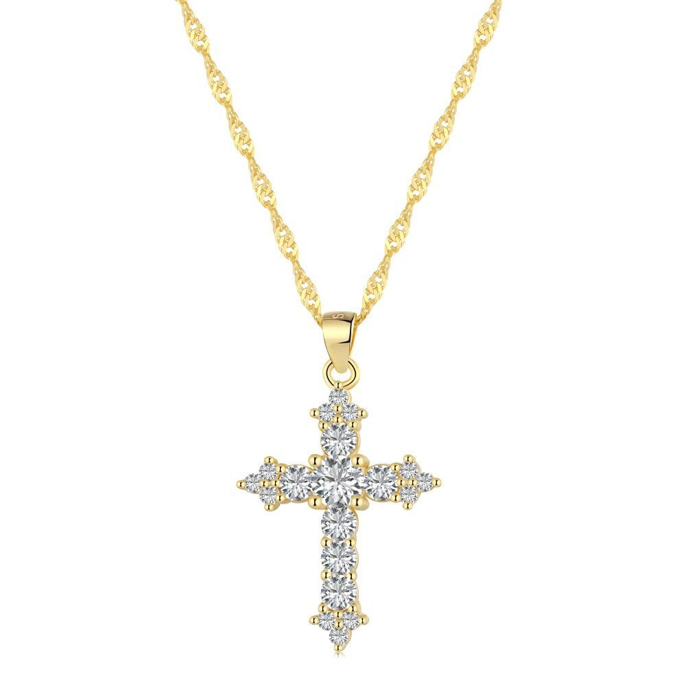925 Sterling Silver Cross Pendant Necklace