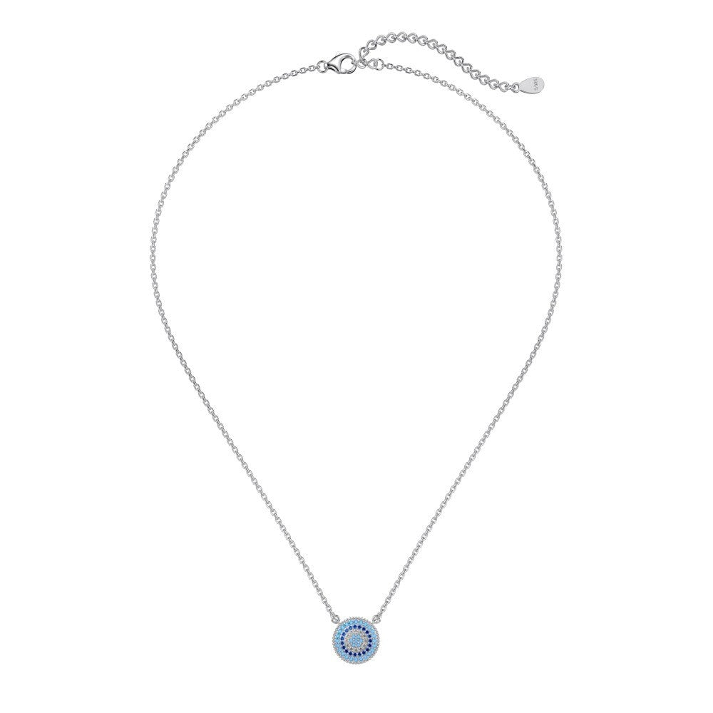 925 Sterling Silver Evil Eye Fashion Pendant Necklace