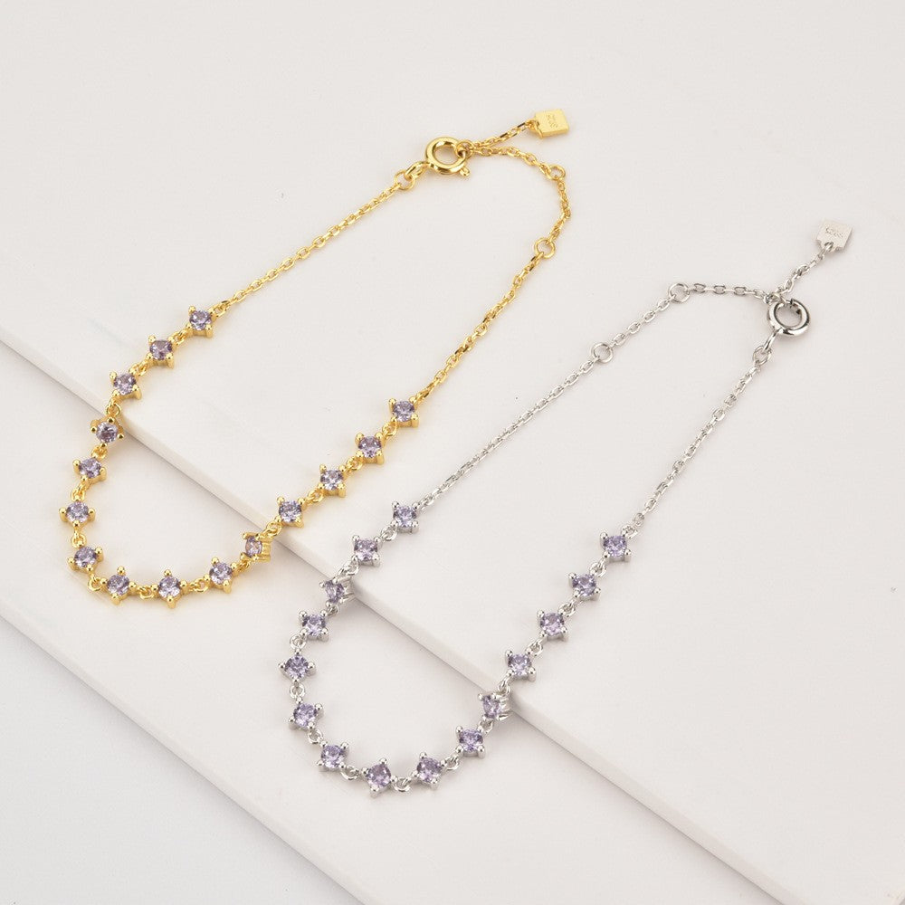 925 Sterling Silver Zircon Fashion Bracelet