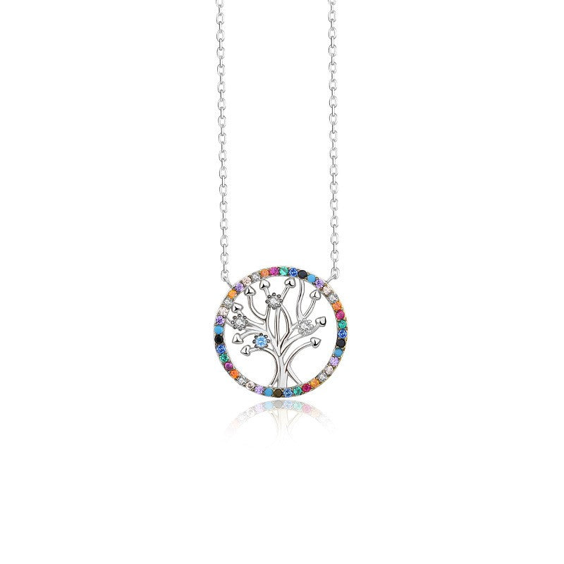 925 Sterling Silver Zircon Pendant Necklace