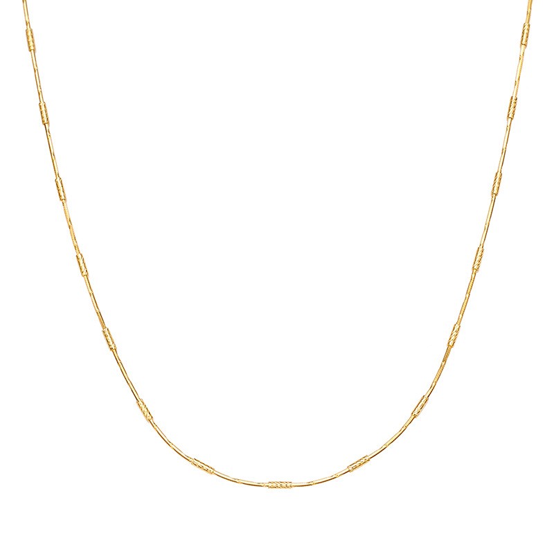 925 Sterling Silver Round Snake Chain With Beads