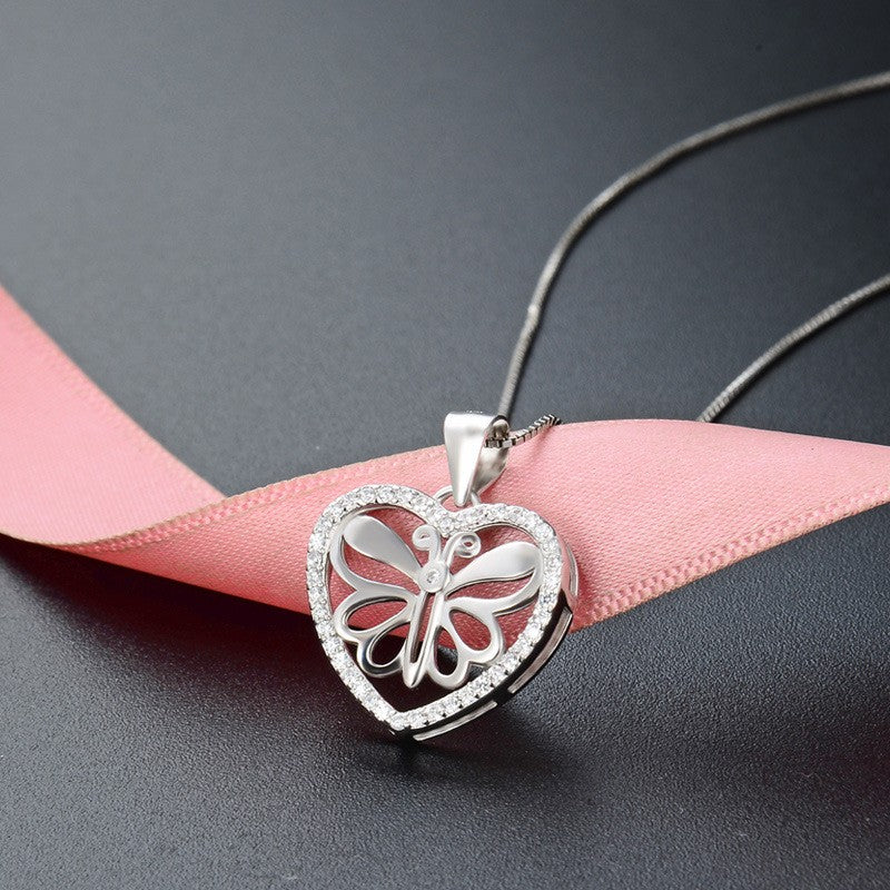 925 Sterling Silver Heart Necklace