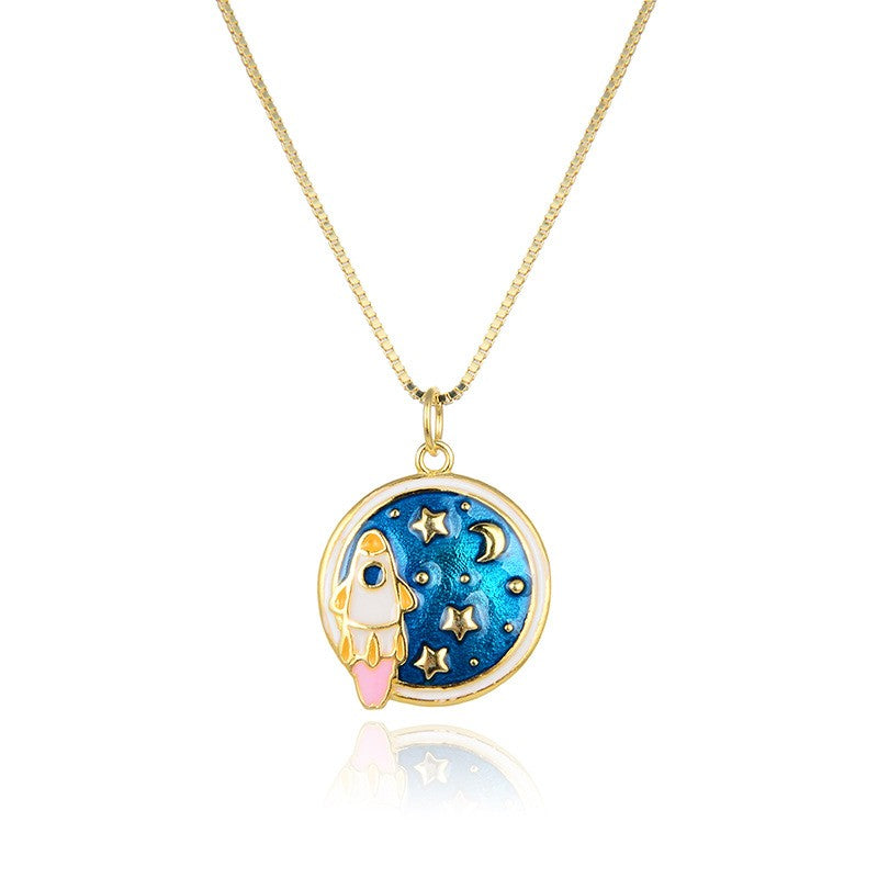 925 Sterling Silver Sky Pendant Necklace