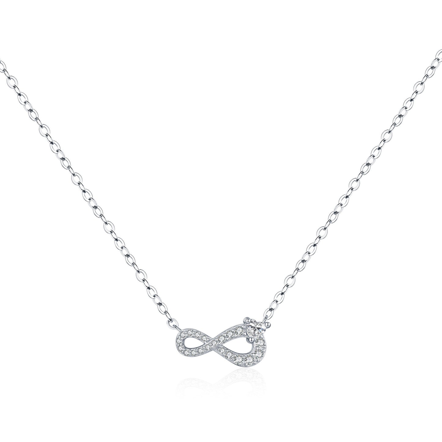 925 Sterling Silver Infinity Fashion Necklace