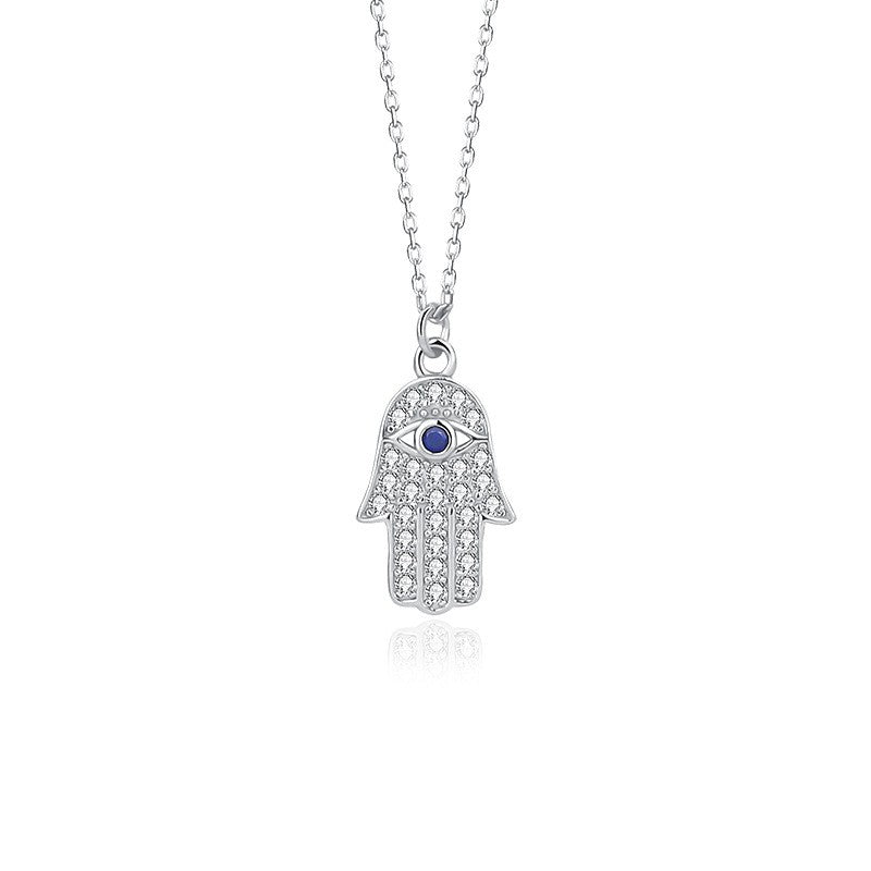 925 Sterling Silver Evil Eye Pendant Necklace