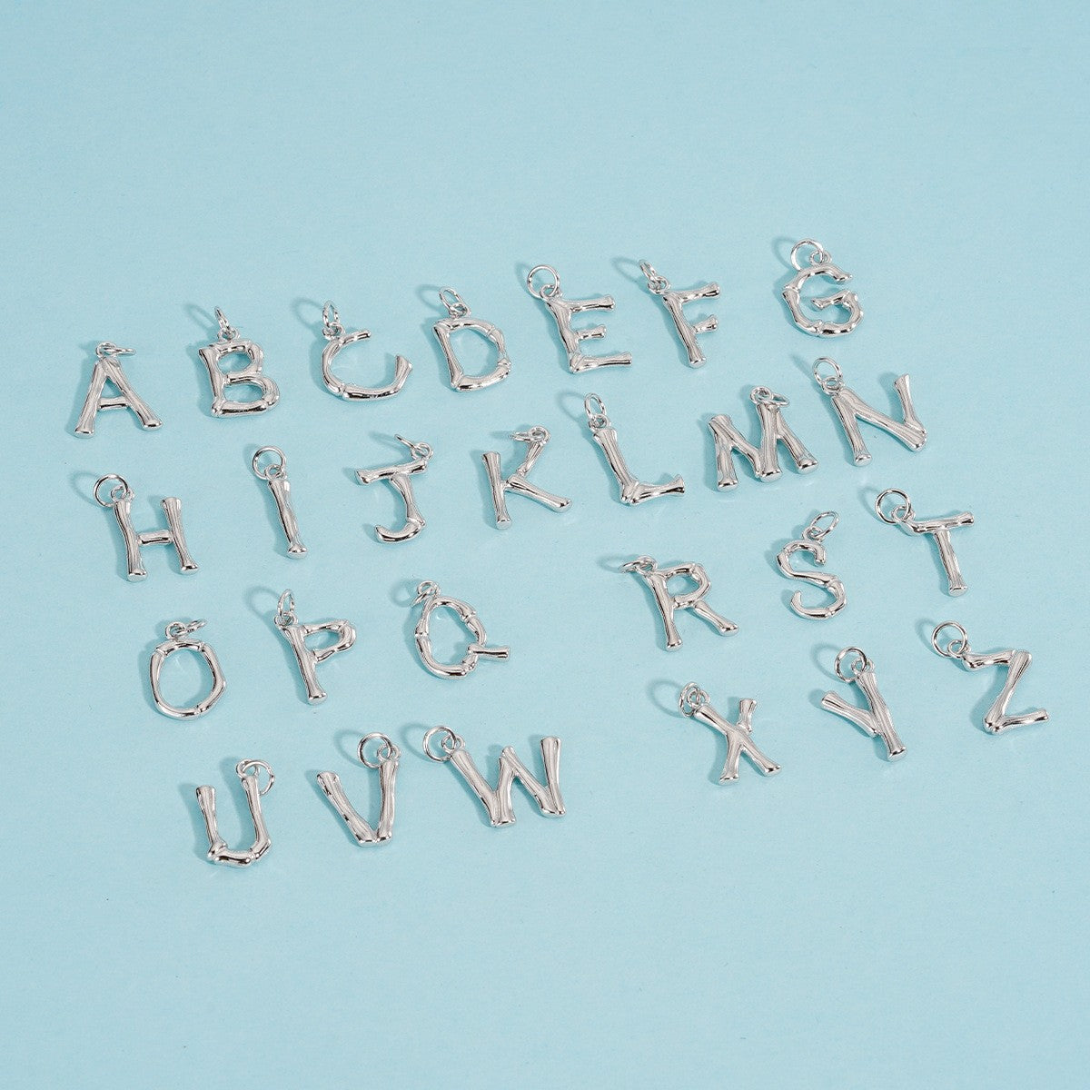 925 Sterling Silver Charm Letter A-Z For Jewelry DIY