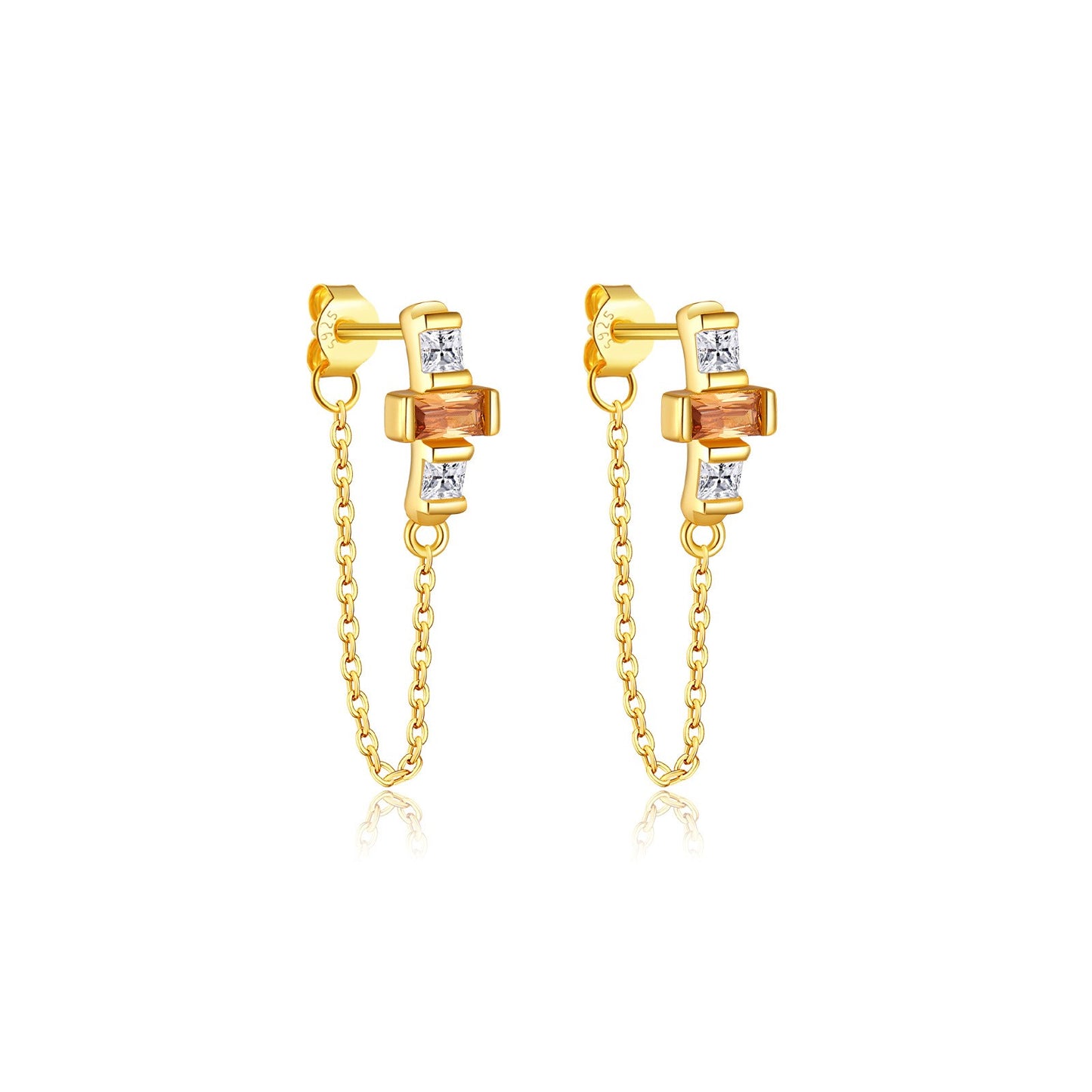 925 Sterling Silver Cross Earrings