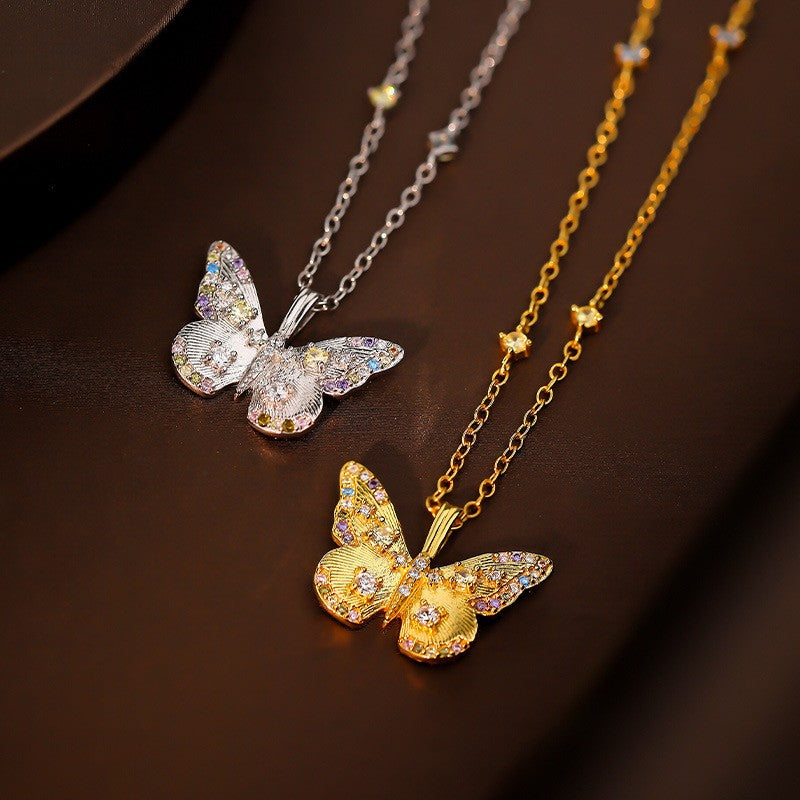 925 Sterling Silver Butterfly Pendant Necklace