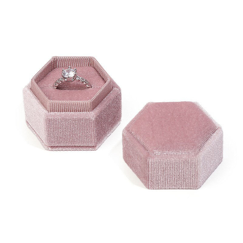 Velvet Hexagonal Jewelry Gift Box