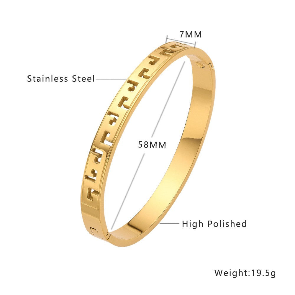 Stainless Steel Jewelry Minimalist Fashion Bangle