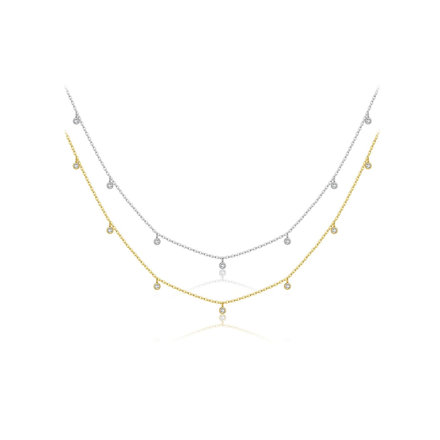 Collar de moda de plata de ley 925