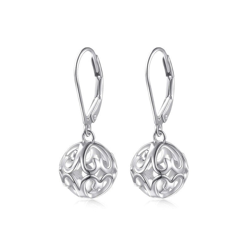 925 Sterling Silver Heart Huggie Earrings