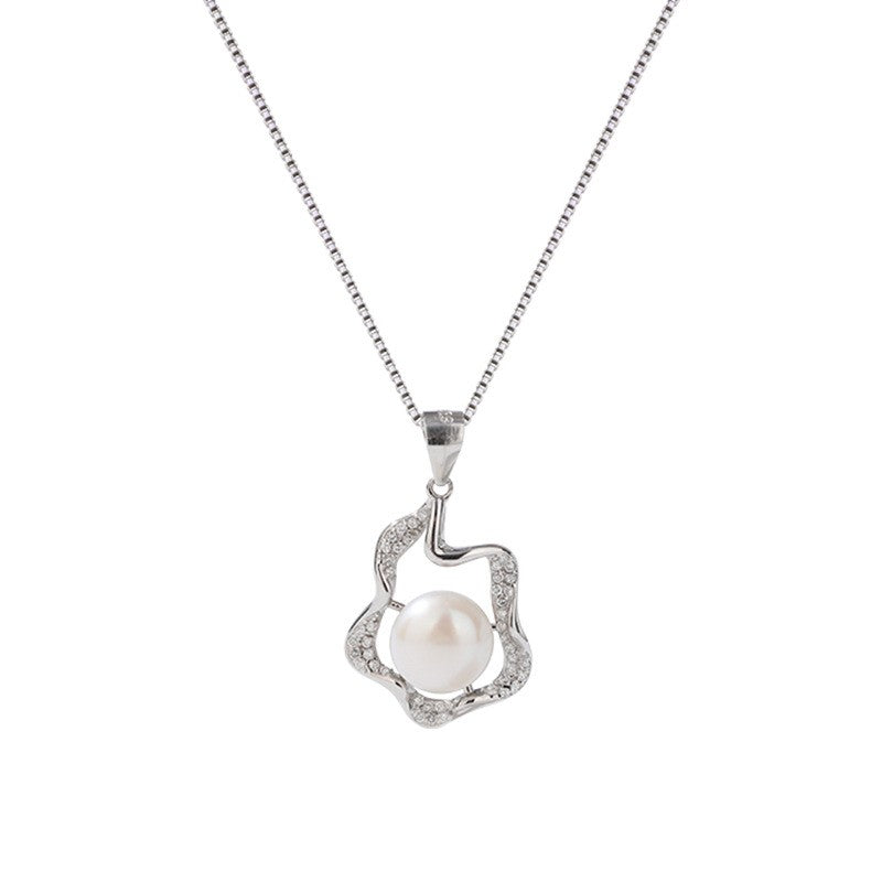 925 Sterling Silver Pearl Fashion Necklace