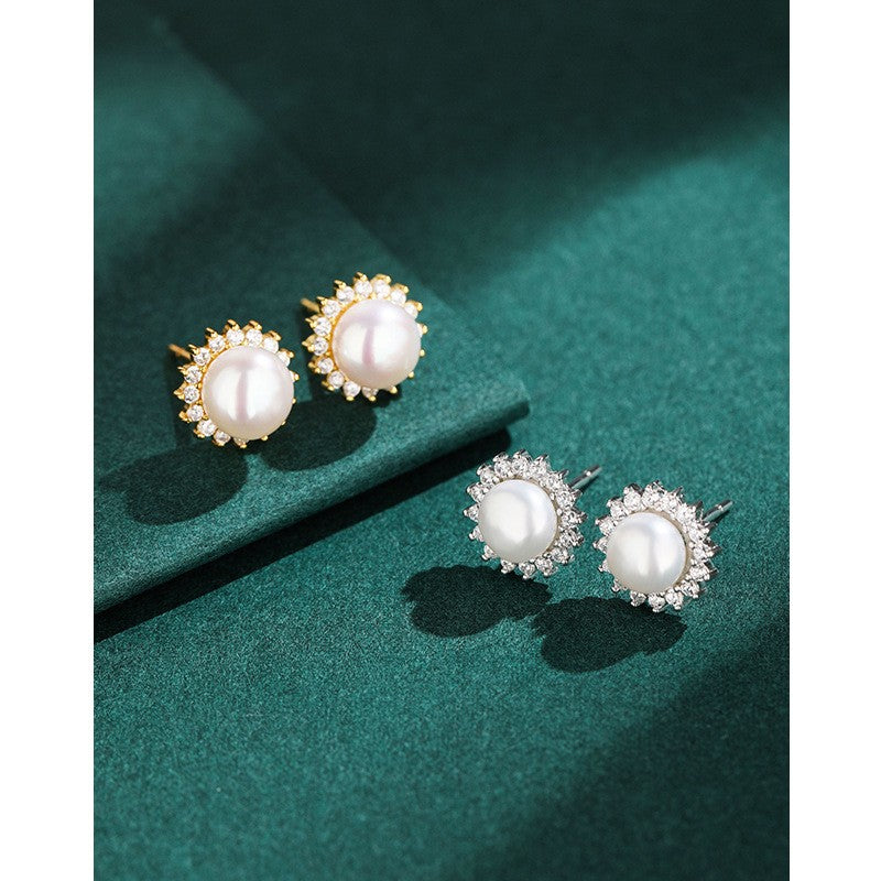 925 Sterling Silver Pearl Earrings