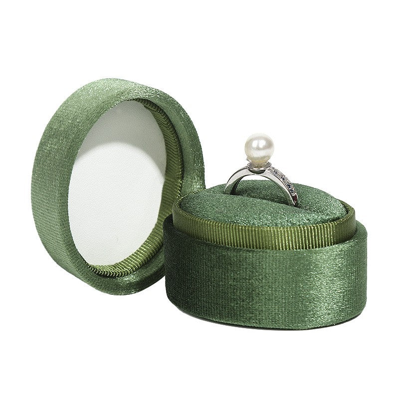 Velvet Oval Jewelry Gift Box
