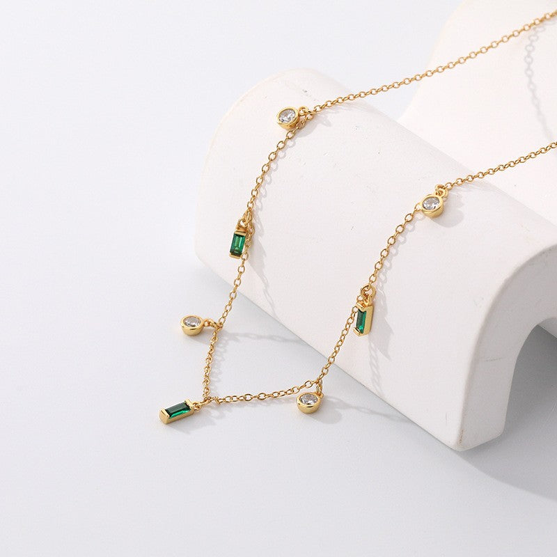 925 Sterling Silver Zircon Pendant Necklace
