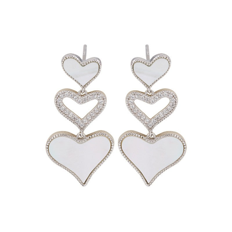 925 Sterling Silver Heart Earrings