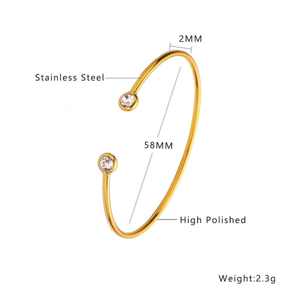 Stainless Steel Jewelry Minimalist Fashion Bangle