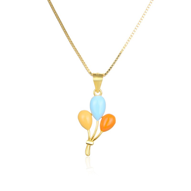 925 Sterling Silver Balloon Cute Necklace