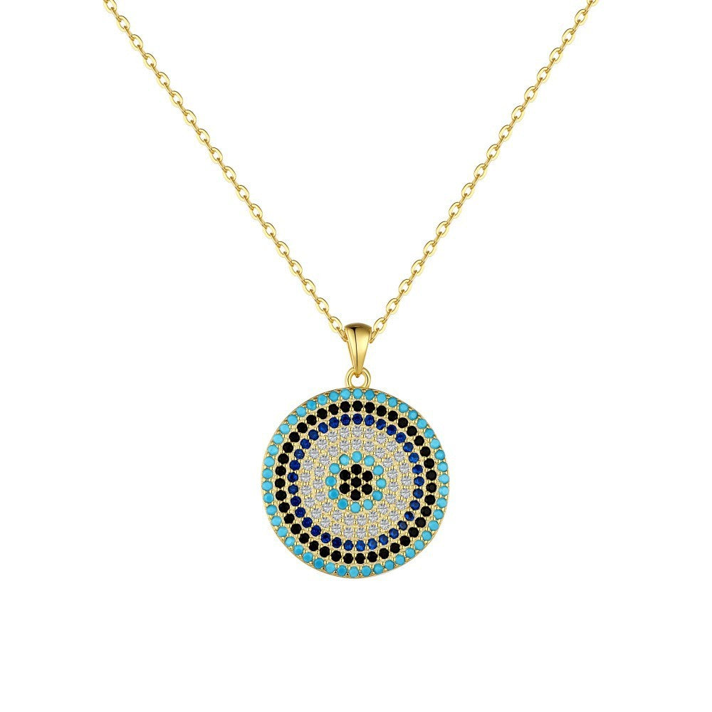 925 Sterling Silver Evil Eye Fashion Pendant Necklace