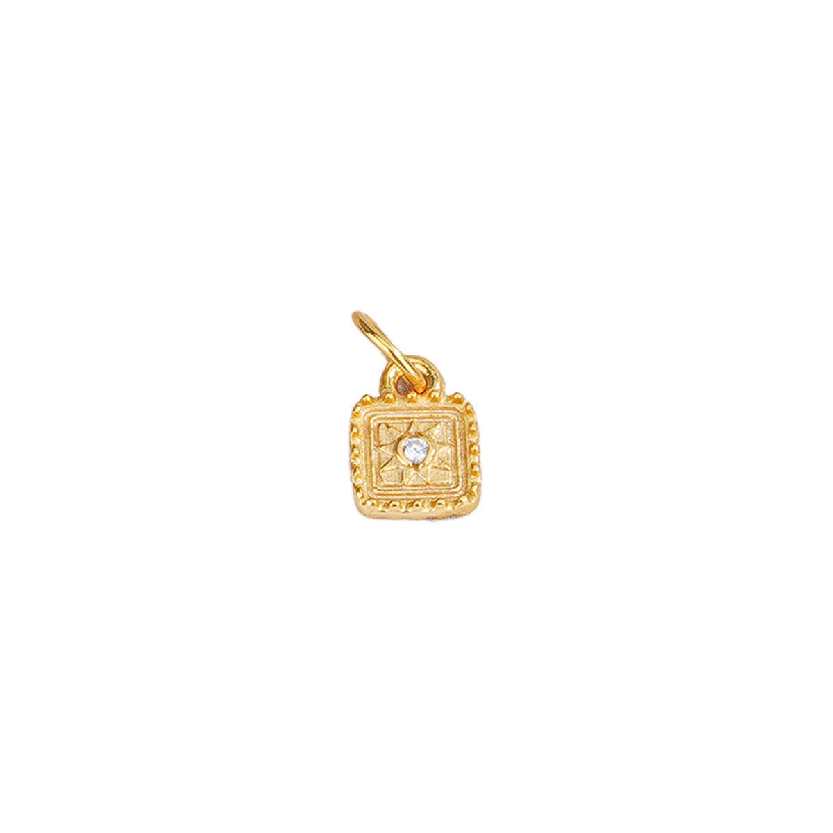925 Sterling Silver Charm Square Sun Pendant For Jewelry DIY