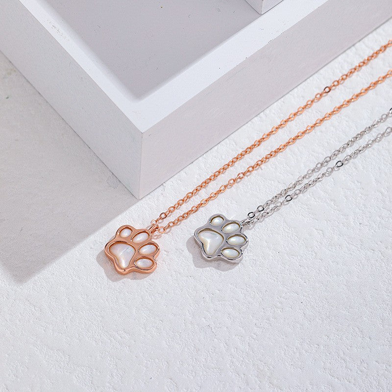 925 Sterling Silver Paw Fashion Necklace