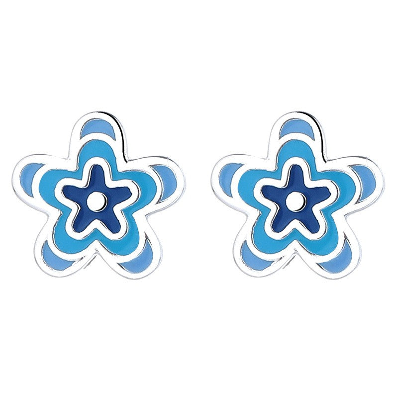 925 Sterling Silver Star Screw Back Stud Earrings