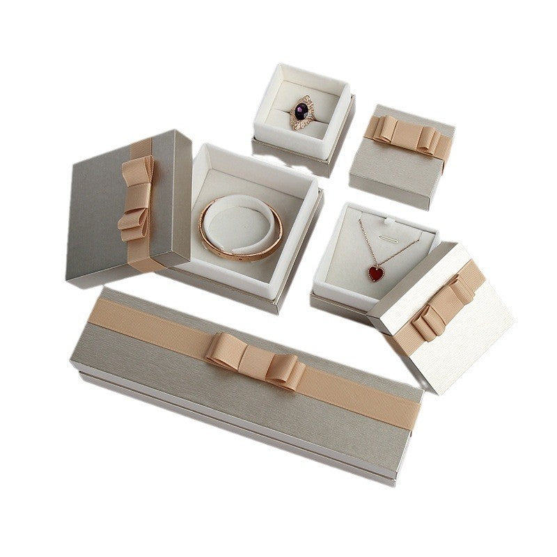 Bow-Tied Luxury Jewelry Box For Gift Packaging