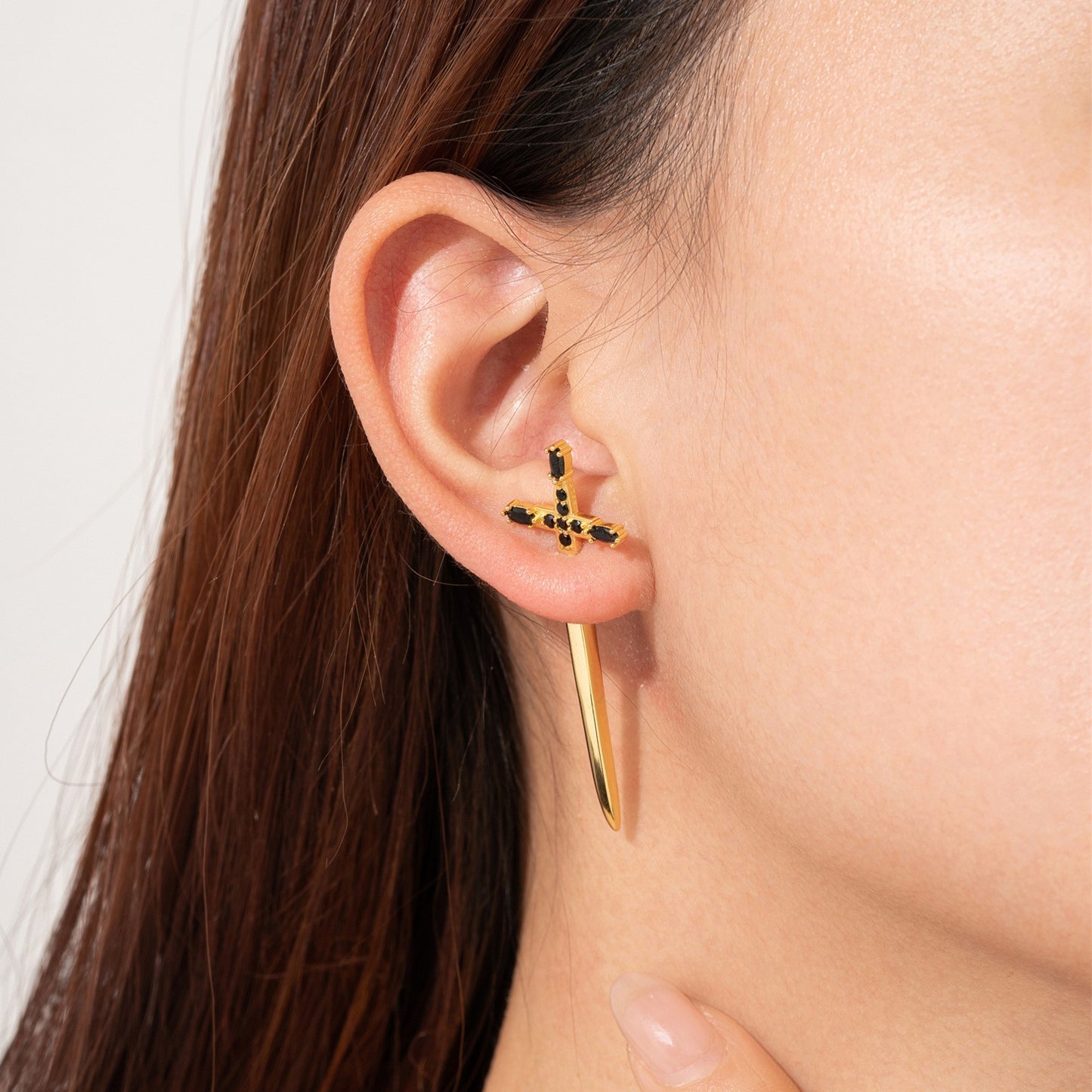 925 Sterling Silver Cross Earrings
