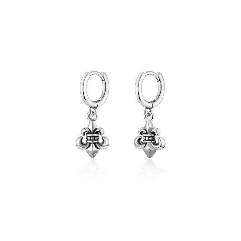 Pendientes de cruz de plata de ley 925