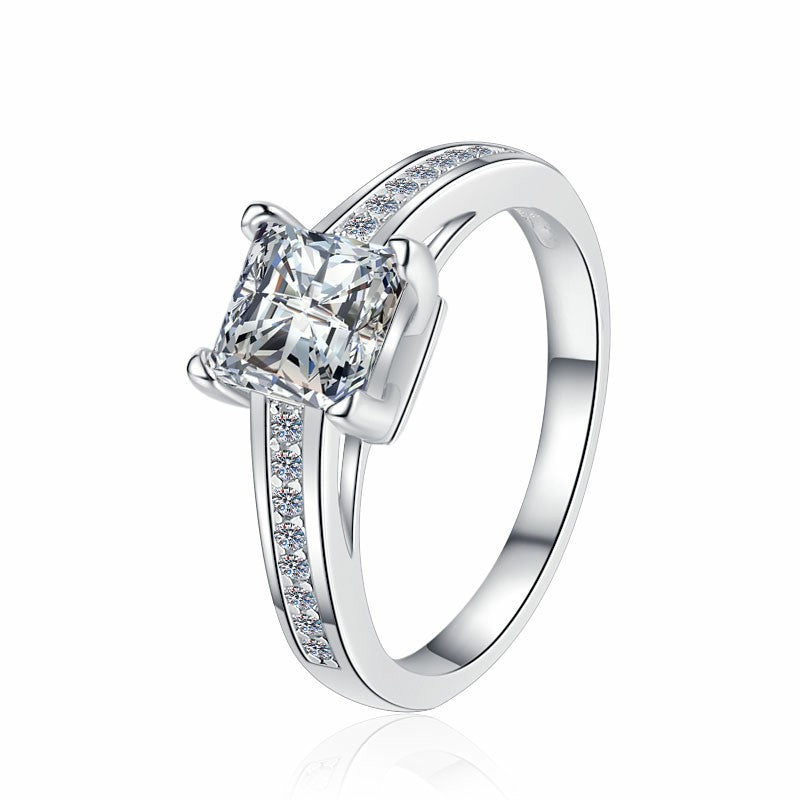 925 Sterling Silver Elegant Cubic Zirconia Fashion Ring