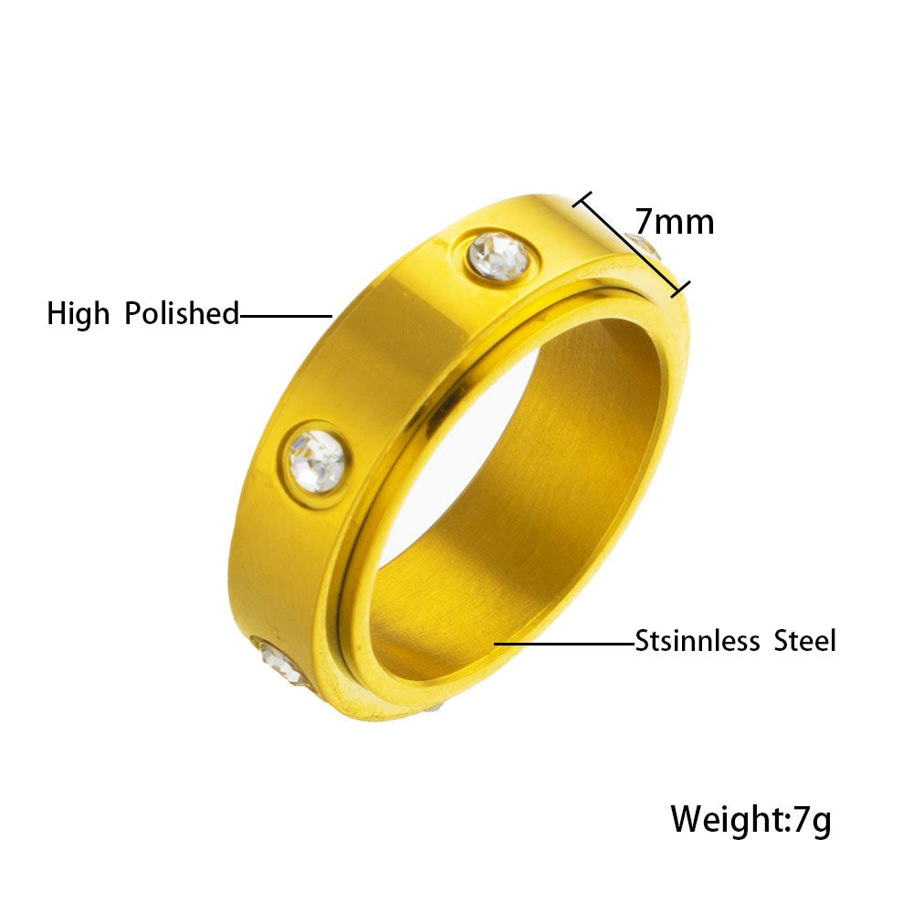 Stainless Steel Minimalist Fashion Ring