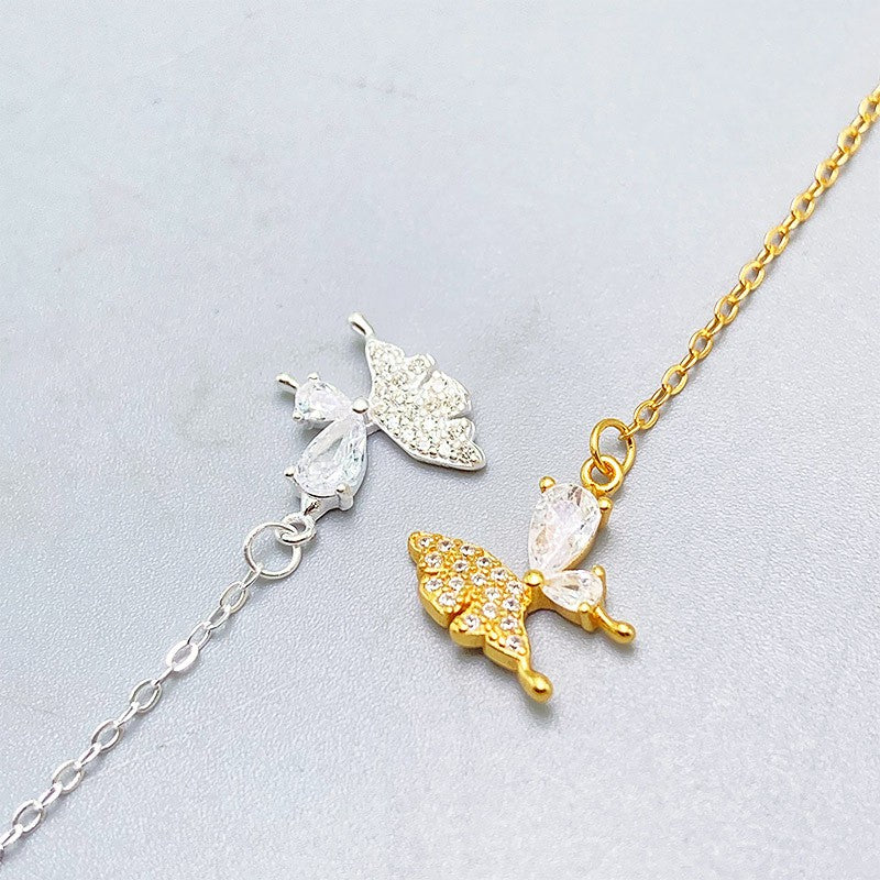 925 Sterling Silver Adjustable Extension Chain 6mm With Butterfly Tag For Jewelry DIY