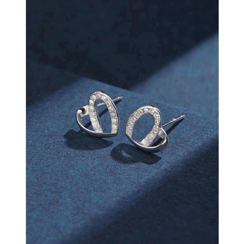 925 Sterling Silver Heart Earrings