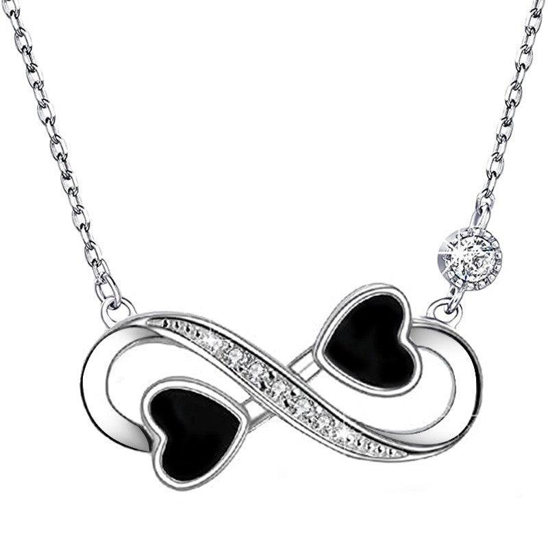 Collar de moda infinito de plata de ley 925