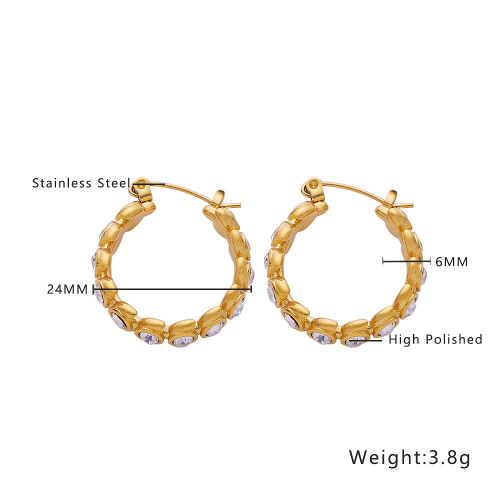 Stainless Steel Fashion Hoop Earrings