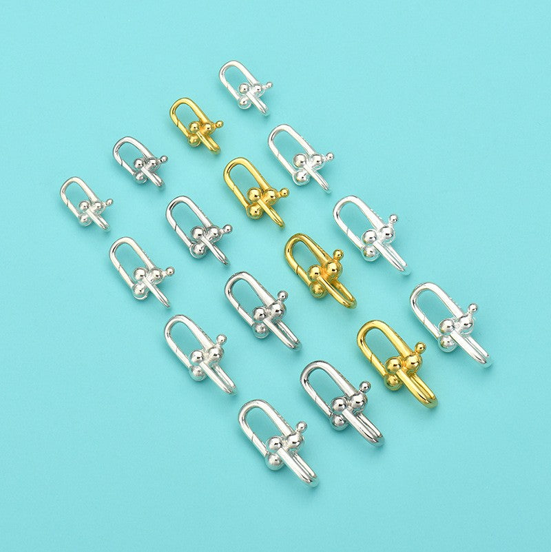 925 Sterling Silver U Clasp For Jewelry DIY