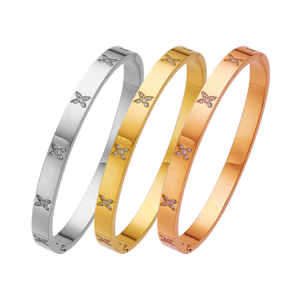 Stainless Steel Minimalist Fashion Bangle