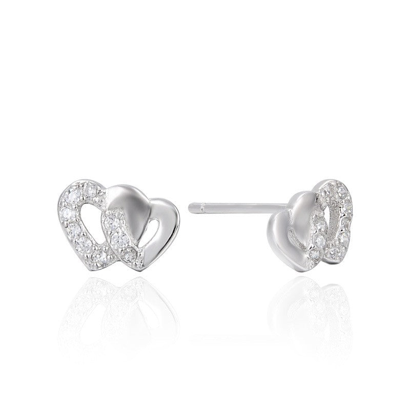 925 Sterling Silver Heart Earrings