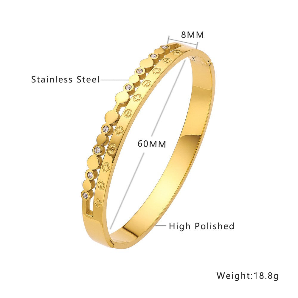Stainless Steel Jewelry Minimalist Fashion Bangle