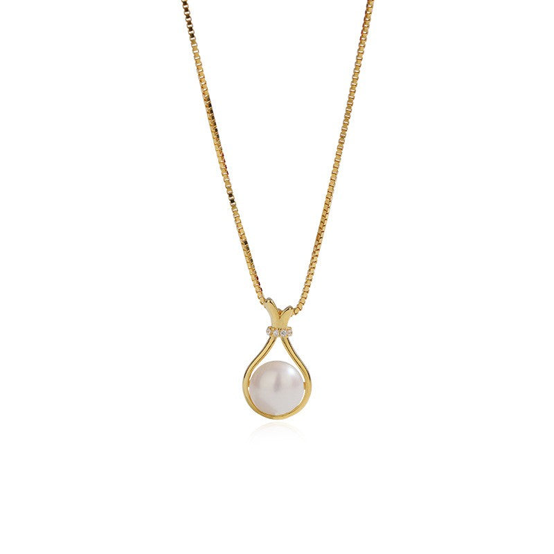 925 Sterling Silver Pearl Fashion Necklace