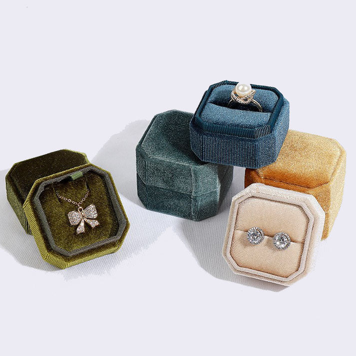 Velvet Octagonal Jewelry Gift Box