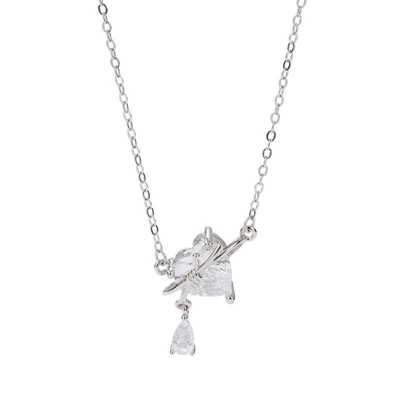 925 Sterling Silver Heart Fashion Necklace