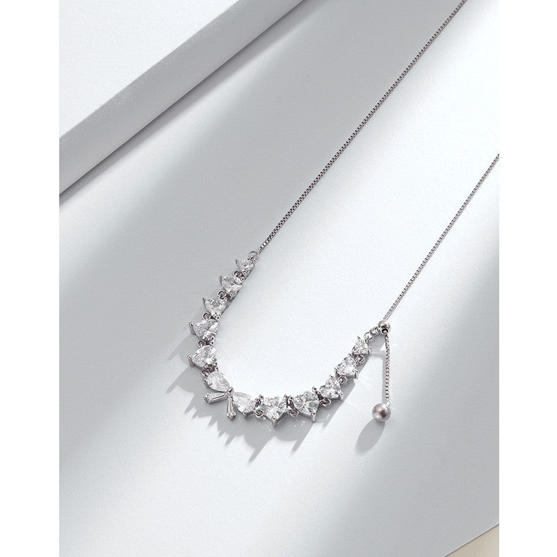 925 Sterling Silver Zircon Necklace