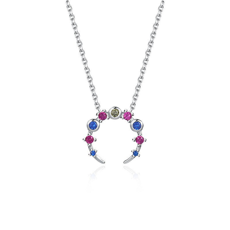 925 Sterling Silver Zircon Pendant Necklace