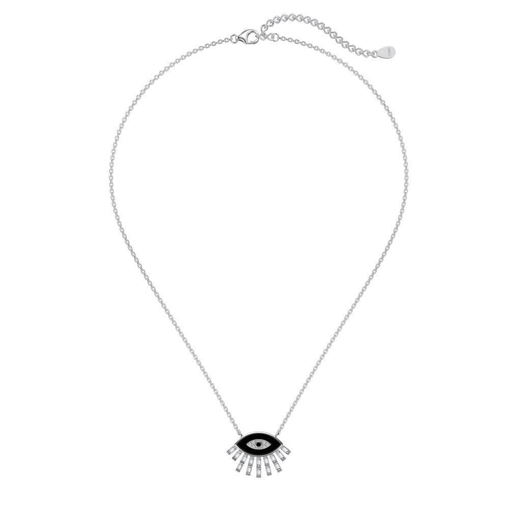 925 Sterling Silver Evil Eye Fashion Pendant Necklace