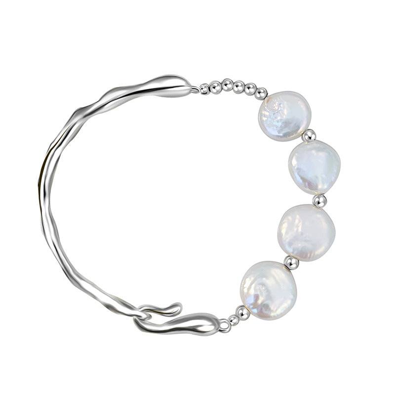925 Sterling Silver Pearl Fashion Bracelet
