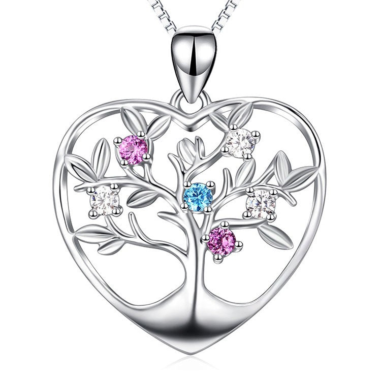 925 Sterling Silver Tree of Life Fashion Necklace