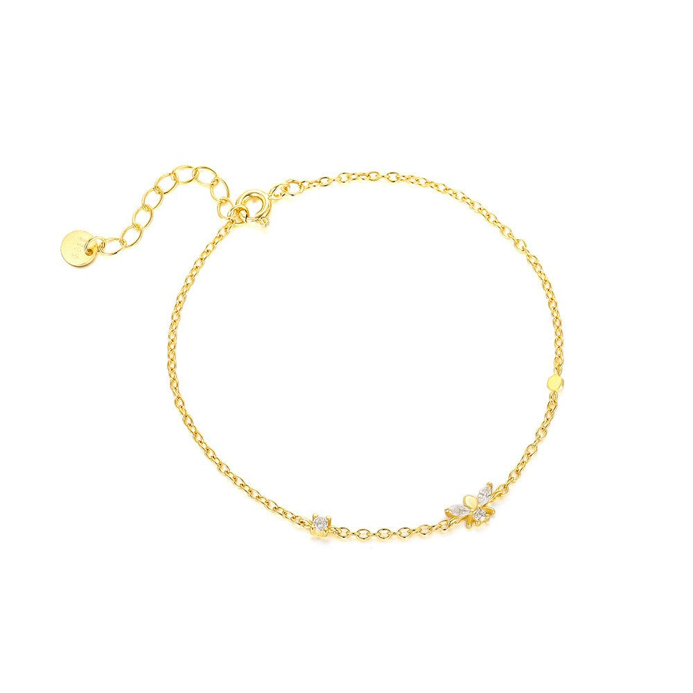 925 Sterling Silver Bee Fashion Bracelet