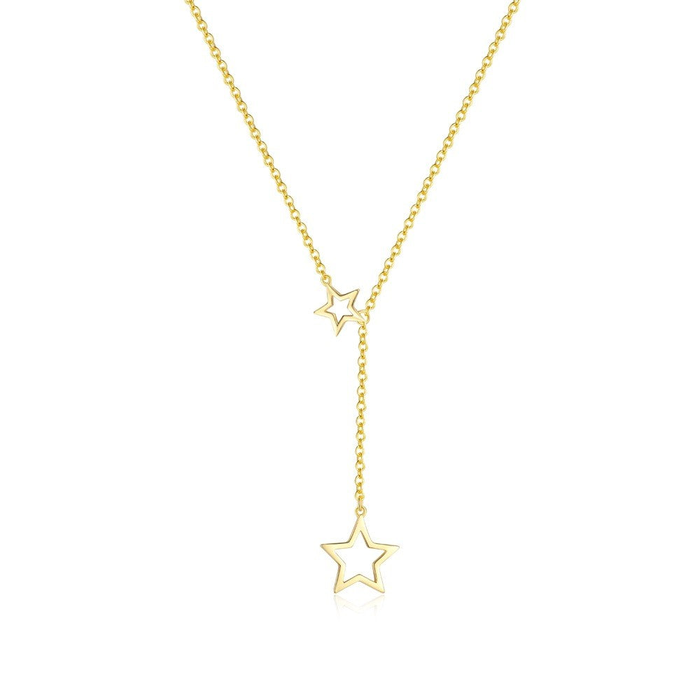 925 Sterling Silver Stars Pendant Necklace